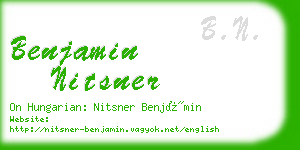 benjamin nitsner business card